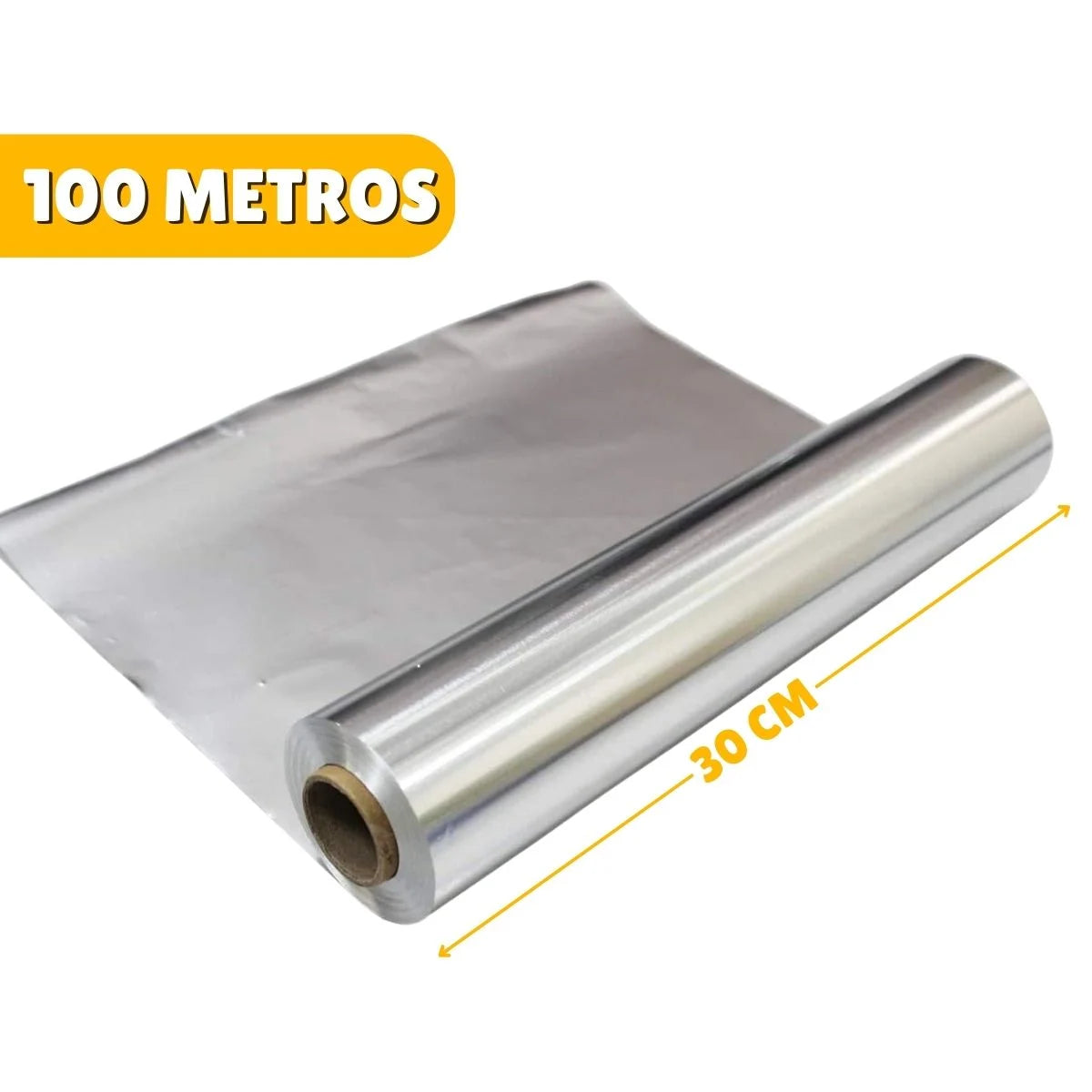 Rollo papel aluminio para cocina 100 metros - Aluminio film para alimentos y congelador