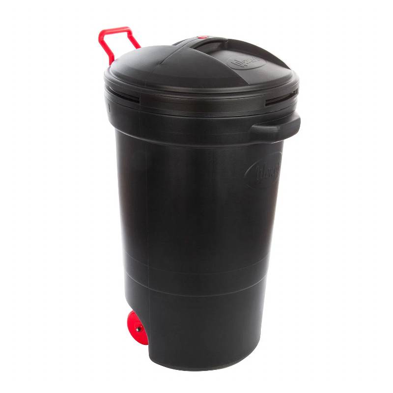 Basurero 125 Litros Negro Con Ruedas WENCO