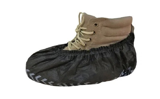 Cubre Calzado Antideslizante Negro de Protección Personal - Pack 100 Unidades