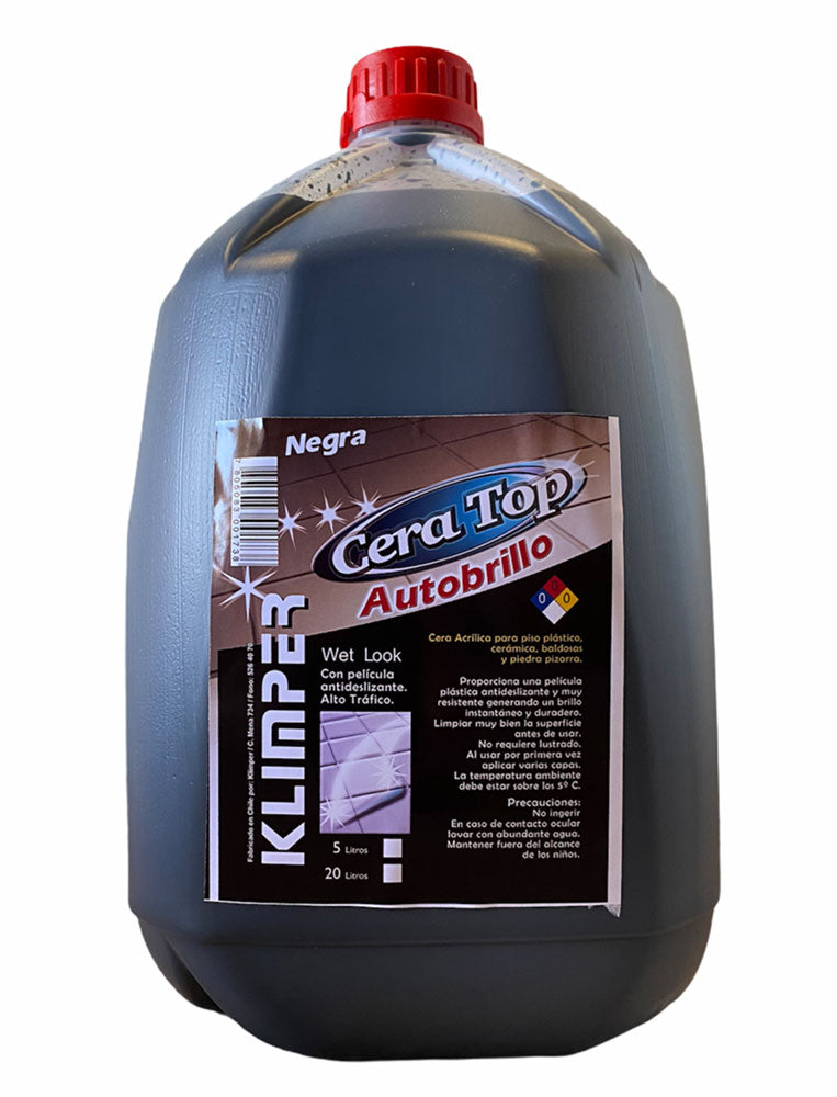 Cera Acrílica NegraAutobrillo Klimper 5 Lts