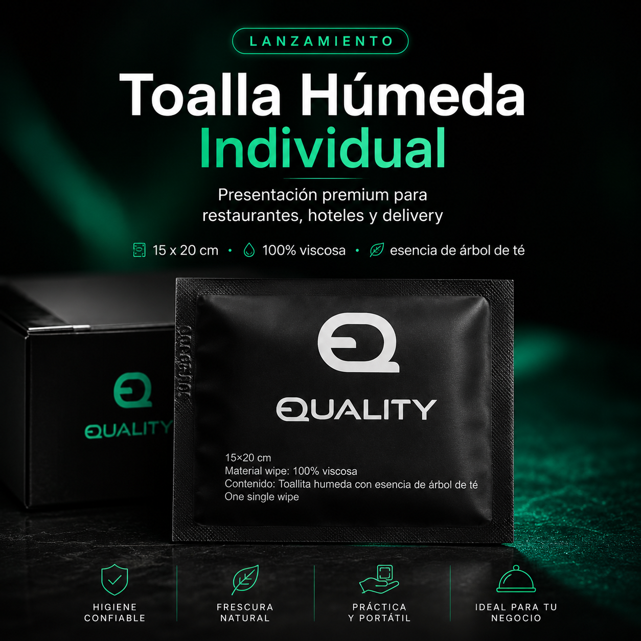 Wipes Toallitas Húmedas Individuales 80 Sachets Equality