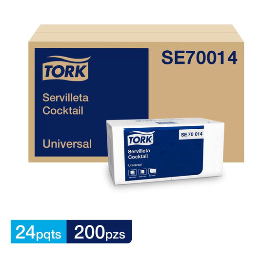 Servilleta cocktail tork universal 24 paquetes 200 unidades