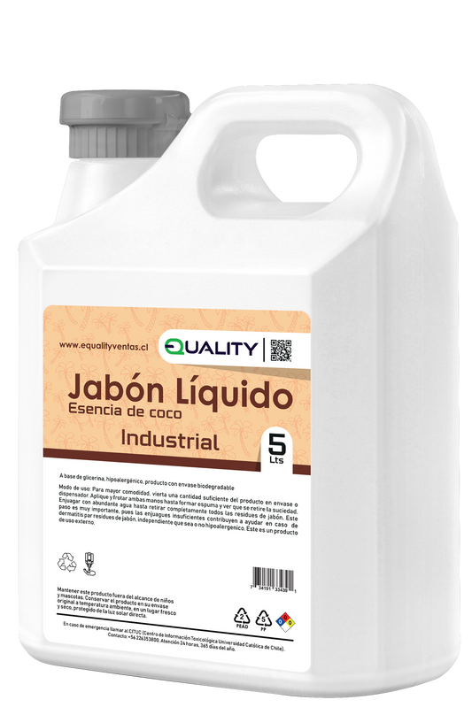 Jabón líquido hipoalergénico coco pack 6 unidades bidones 5L