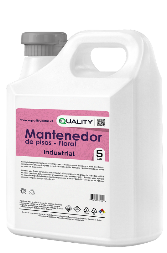 Mantenedor de Pisos Floral de 5 litros - Limpiador industrial multiuso con aroma natural
