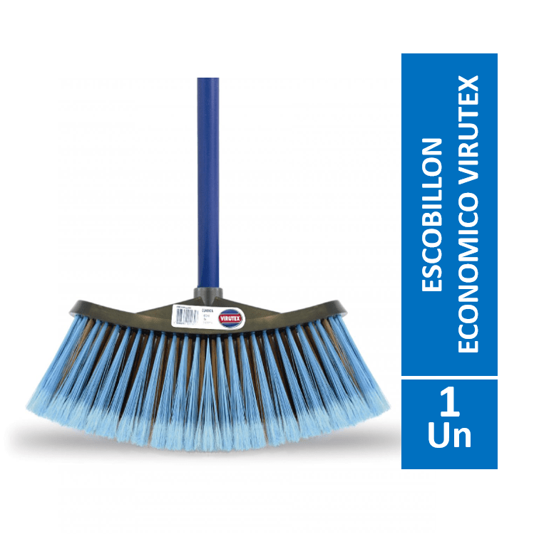 Escobillón Virutex económico azul con diseño ergonómico ideal para limpieza rápida