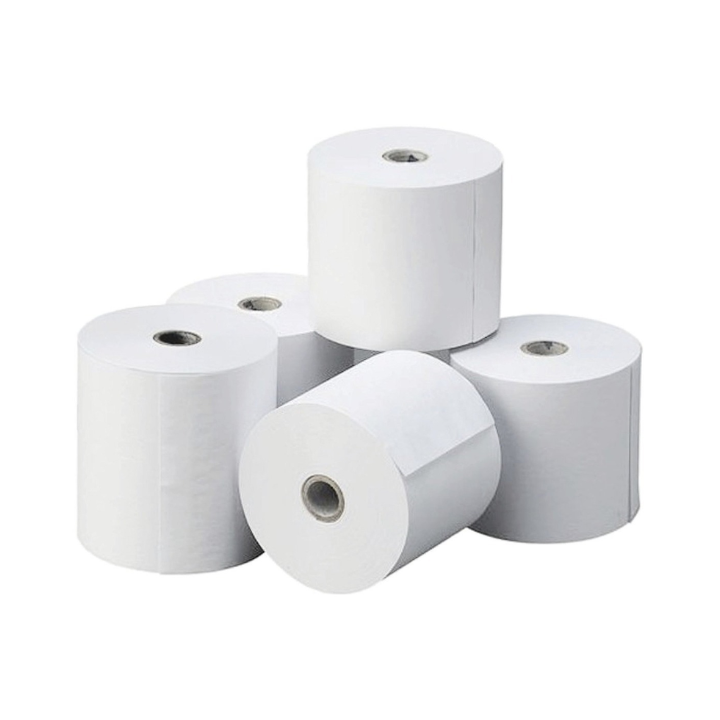 rollo térmico 80x80 pack 6 papel térmico blanco para impresoras