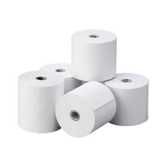 rollo térmico 80x80 pack 6 papel térmico blanco para impresoras