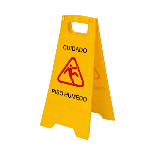 señaletica piso húmedo amarillo pack 5 unidades seguridad prevencion