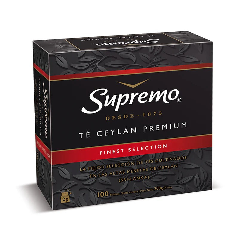 Te Supremo Ceylon Premium Té Negro 100 Bolsitas