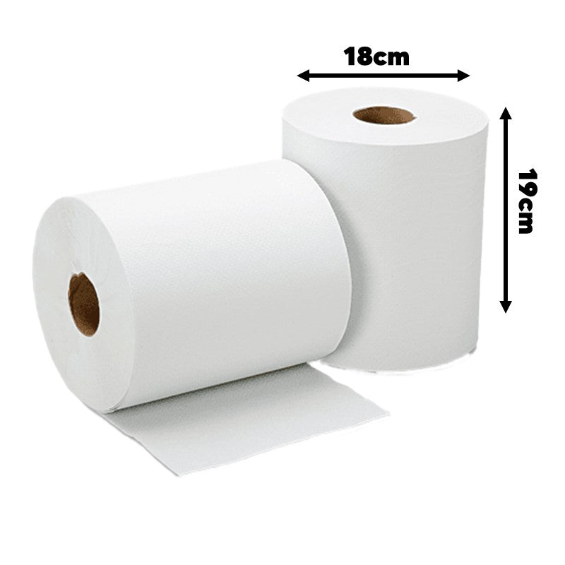 Toalla Jumbo 2x190MTS, HOJA SIMPLE. El paquete trae 2 rollos de 190 metros cada uno.
\n
\n• Combinación perfecta de uso y rentabilidad.
\n• Solución económica sin renunciar a la calidad.
\n• Garantía de la cantidad de producto informada en el embalaje.