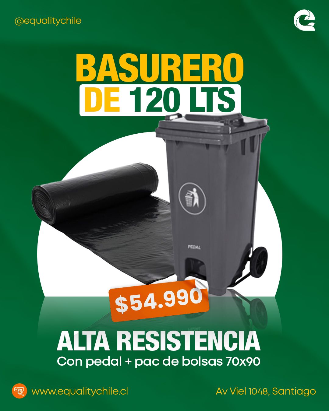 BASURERO 120 LTS PROMO