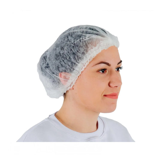 Cofias Blancas o gorro clic pack 100 unidades. Elementos de protección medica manipulación de alimentos. barreras sanitarias en general.