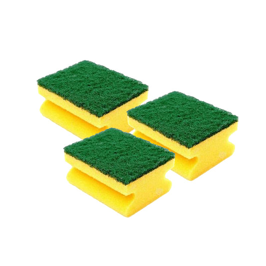 Pack de 10 unidades, esponjas acanaladas,  ideal para la limpieza diaria de la loza. -Su forma anatómica protege las uñas y permite un mejor agarre. Espuma y fibra de alta calidad.