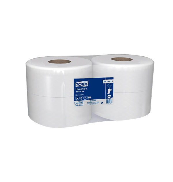 TORK Higiénico Jumbo 4x500mts
\n
\nCompatible con dispensadores genéricos de papel higiénico Jumbo.
\n
\n• Metraje por unidad: 500 metros
\n• Unidades por empaque: 4 rollos
\n• Hoja: Hoja Simple
\n• Material del empaque: Plástico
\n
\n
\n
\nSOLICITA AQUÍ LA FICHA TÉCNICA:
\n
\n<a href="https://wa.me/56964076570">https://wa.me/56964076570</a>