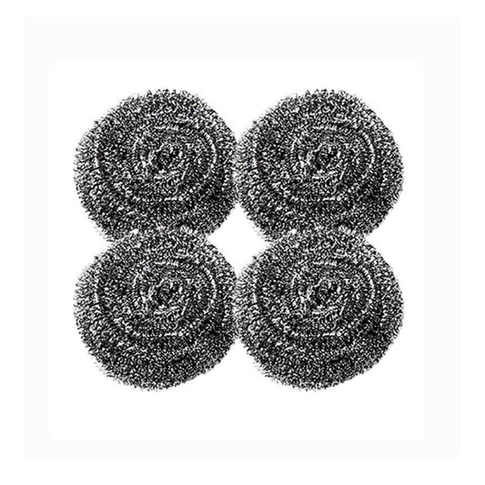 Pack de 10 Virutilla de olla plateada de acero, altamente abrasiva. Su diseño tubular atrapa la suciedad. Ideal para limpiar ollas, teteras, hornos u otras superficies de aluminio. No usar sobre superficies antiadherentes, uso industrial y hogar.