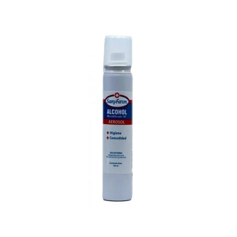 Alcohol en aerosol Microfiltrado 70° ayuda a sanitizar, eliminar la suciedad, bacterias y gérmenes, con efecto residual. Formulado para proteger la salud de tu piel y la de tu familia. Certificado. solicite Ficha técnica y certificación. Precio valido por 6 unidades mínima.