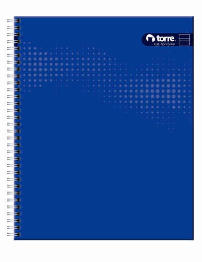 Cuaderno Universitario Torre de 100 hojas, vista frontal. Ideal para estudiantes.