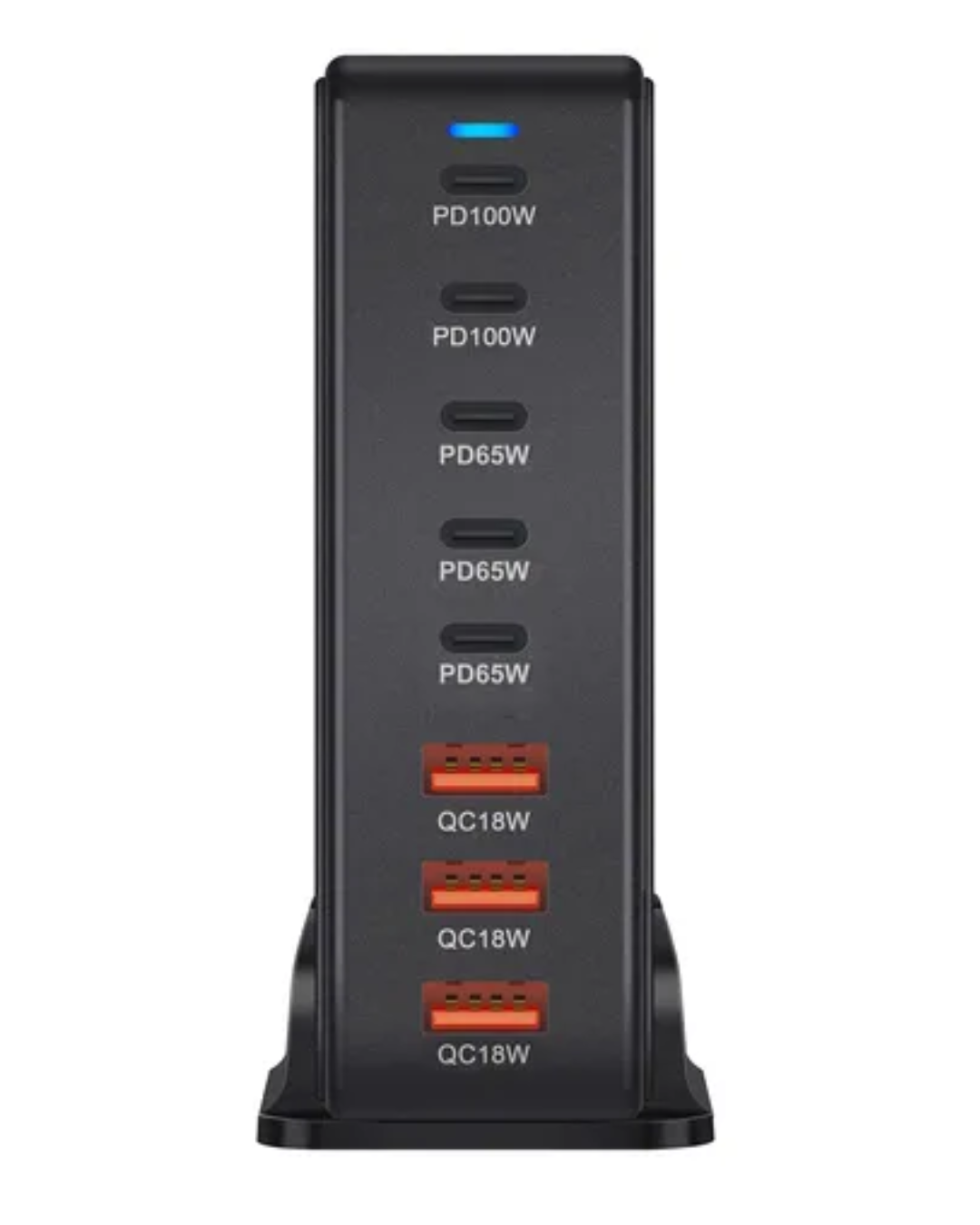 Estación Carga Multipuertos 440w 8 Puertos 3 Usb + 5 Usb C