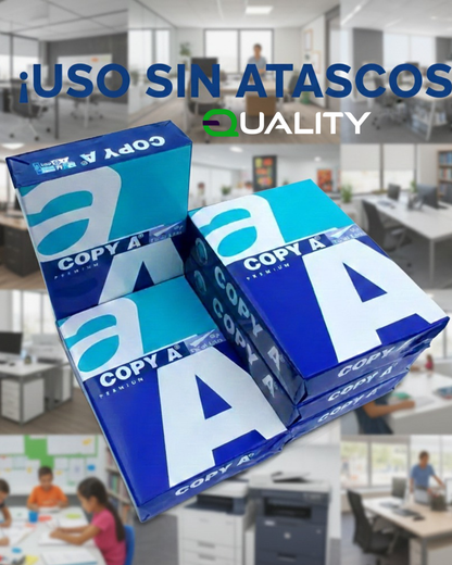 Pack 5 Resma Papel Fotocopia A4 Multipropósito 80g 500 Hojas Color Blanco