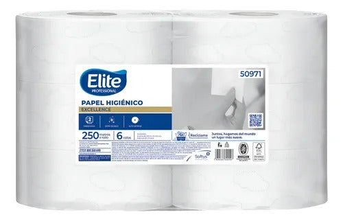 Papel Higiénico Elite Doble Hoja 6x250 Metros