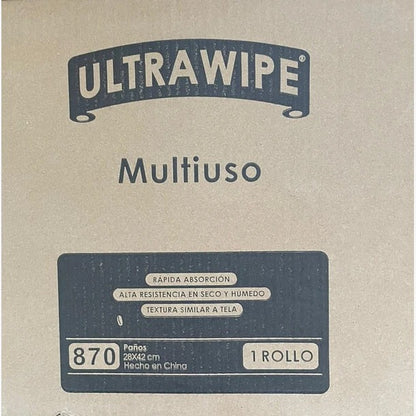 Bobina Ultrawipe Prepicado 70 | 870 Paños Celulosa 28x42cm