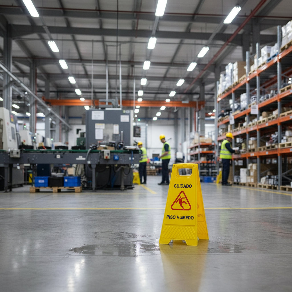 Señaletica Piso Húmedo Amarillo Pack 5 Unidades Seguridad