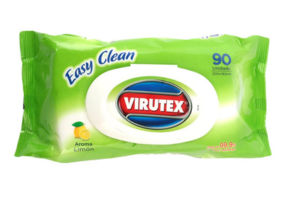 Toallas desinfectantes Virutex aroma limón 90 unidades, paquete multiusos antibacterial