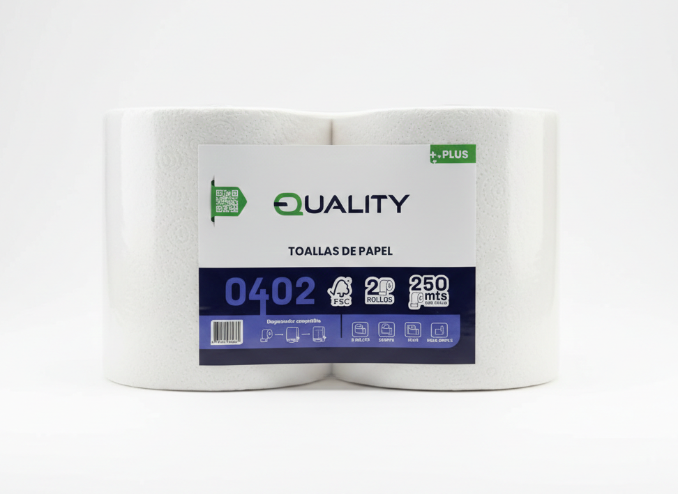 Toalla Jumbo 2x250 mts Celulosa 100% Sustentable