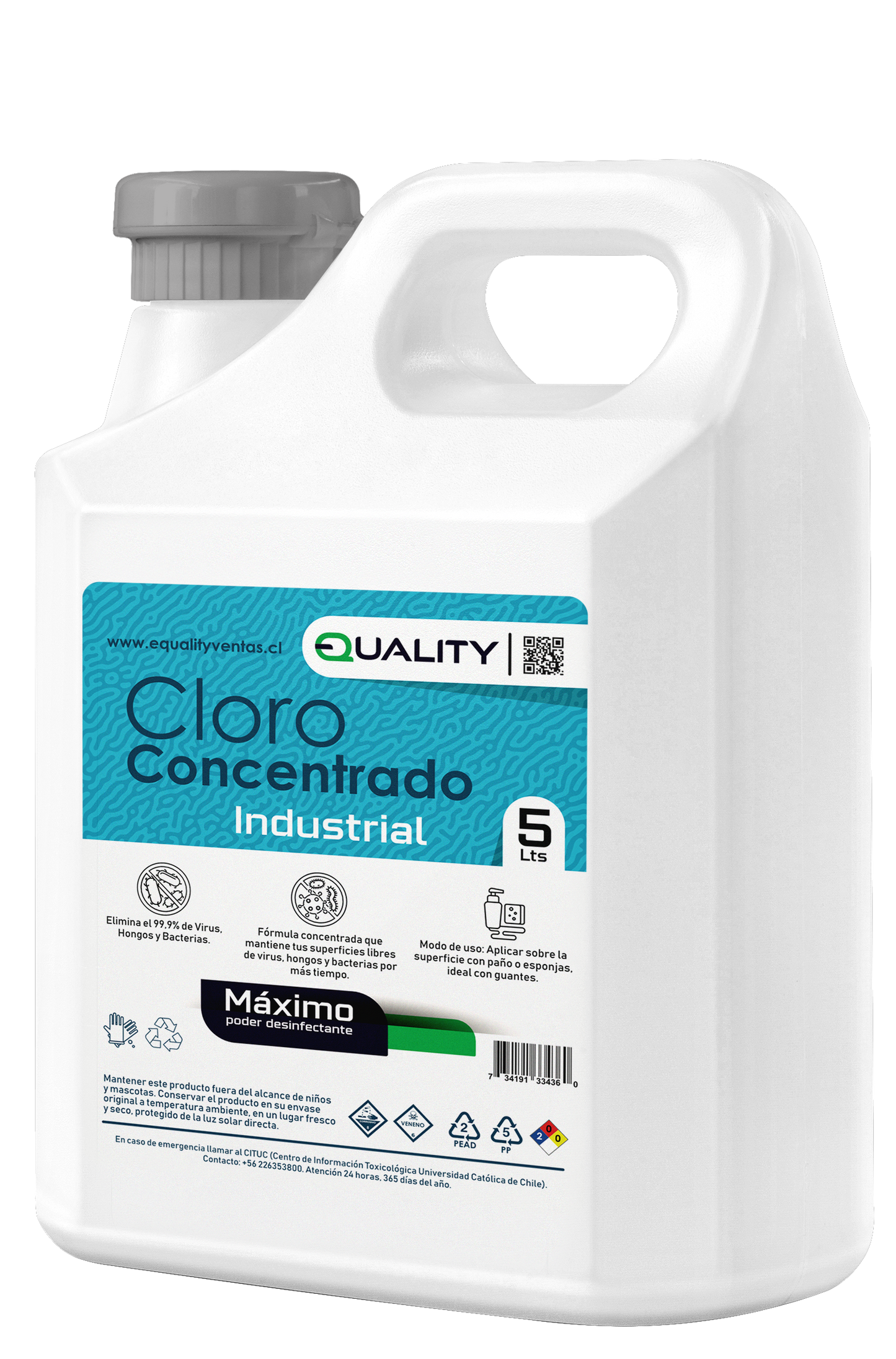 Cloro Concentrado al 5% Pack 6 unid