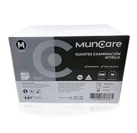 EMBALAJE DE GUANTES DE NITRILO AZUL MUNCARE Oferta!