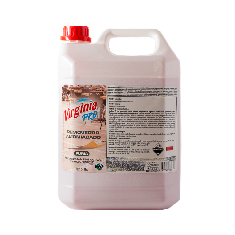 REMOVEDOR AMONIACADO FURIA 5 LTS VIRGINIA PRO