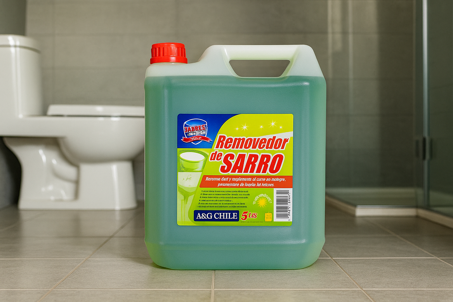 Removedor de sarro industrial limpiador profesional 5 litros para baños