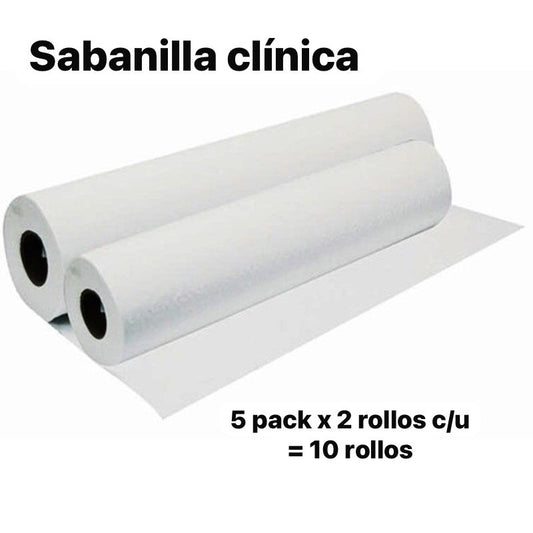 Sabanilla Clínica Para Camilla Prepicada Pack 2 Unid