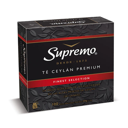 Té Ceylon Premium Negro - 100 Bolsitas Supremo Individuales