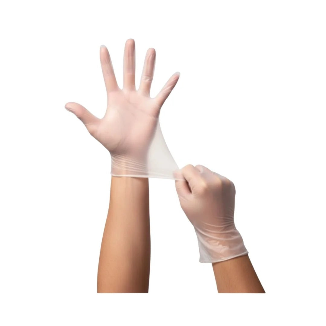 Guantes Desechables Vinilo Transparente (x 1.000) S M L