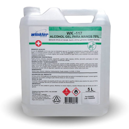 Alcohol gel desinfectante antibacterial - Protección efectiva contra virus y bacterias